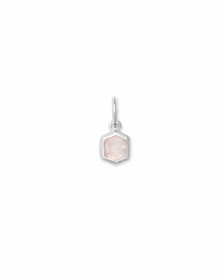 Davie Sterling Silver Charm in Rainbow Moonstone