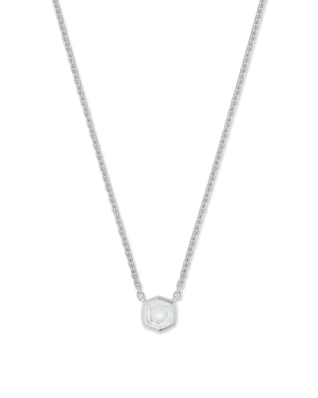 Davie Sterling Silver Pendant Necklace in Rock Crystal