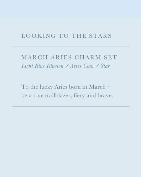 March Aries Charm Necklace Set