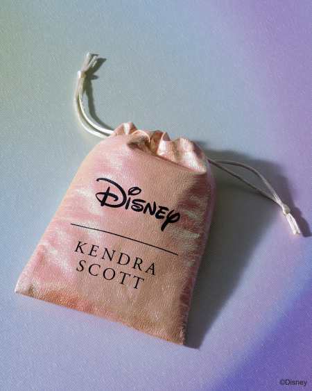 Disney | Kendra Scott Gold Mickey Mouse and Minnie Mouse Tennis Necklace in White Crystal