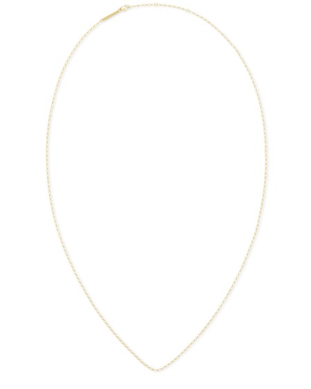 30 Inch Thin Chain Necklace in 18k Gold Vermeil