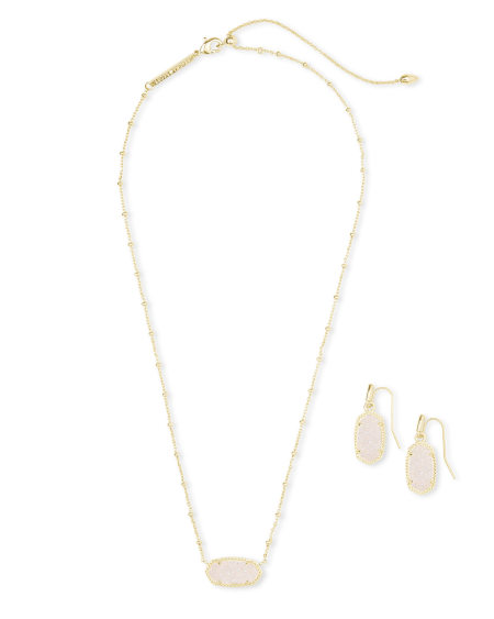Elisa Satellite Necklace & Lee Earrings Gift Set