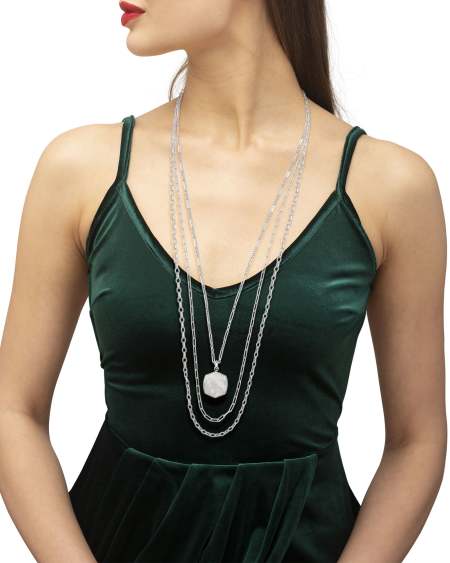 Davis Silver Multi Strand Necklace