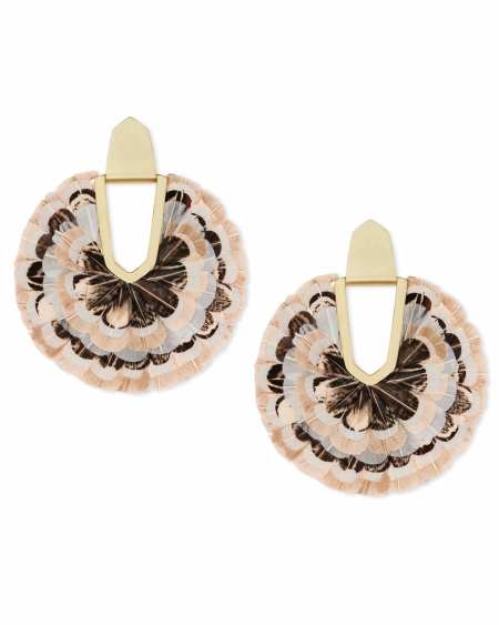 Diane Feather Statement Earrings