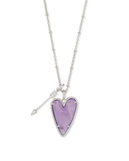 Ansley Heart Long Pendant Necklace