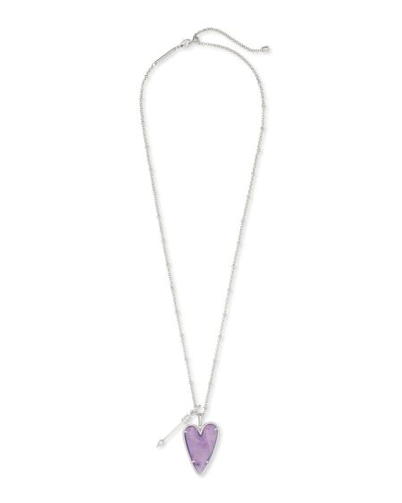 Ansley Heart Long Pendant Necklace