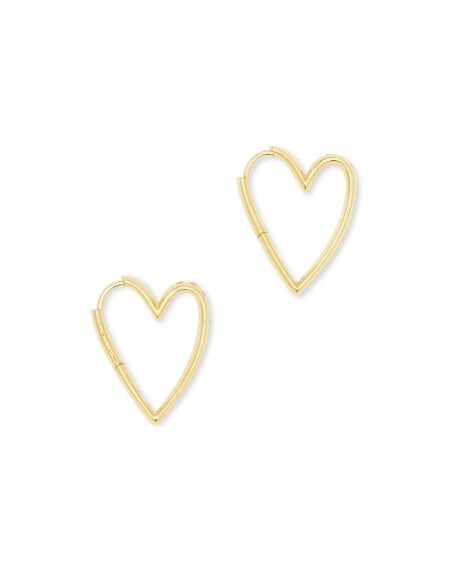 Ansley Small Heart Hoop Earrings