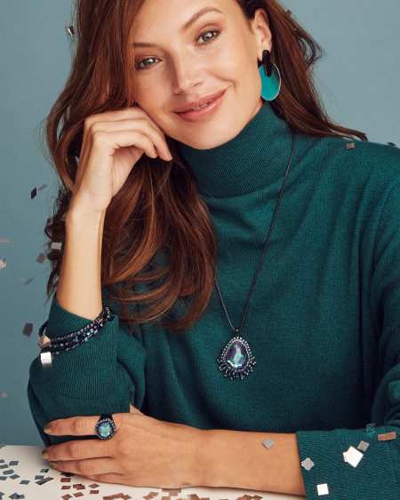 Schuyler Navy Gunmetal Cocktail Ring