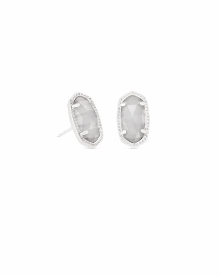 Ellie Silver Stud Earrings in Slate