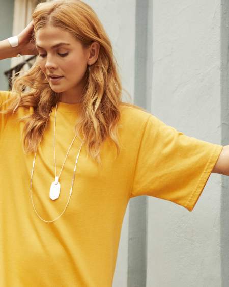 Inez Long Pendant Necklace in Filigree