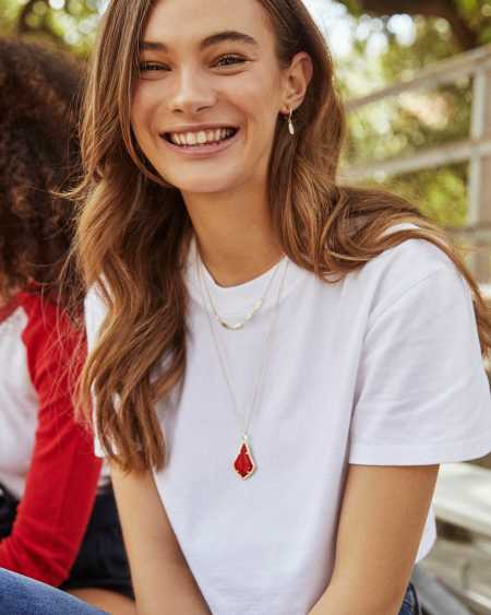 Alex Long Pendant Necklace in Gold