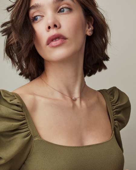 Cade Stud Earrings in Rose Gold