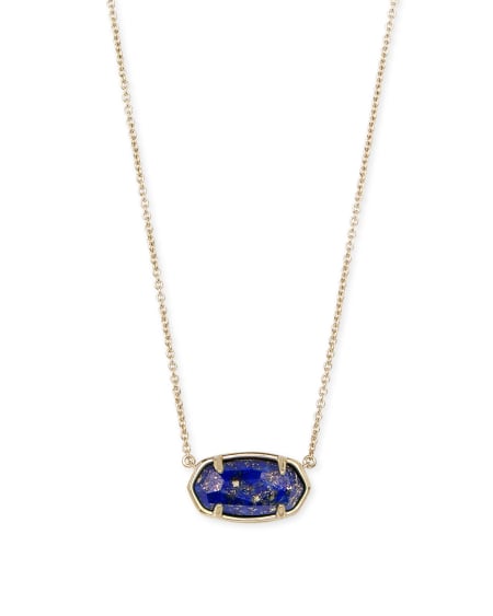 Elisa 18k Gold Vermeil Pendant Necklace in Blue Lapis