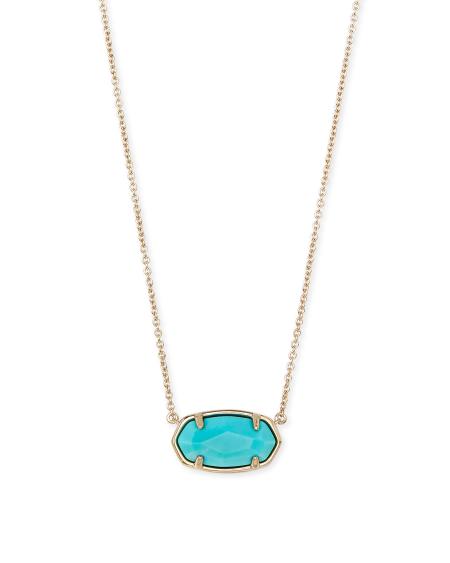 Elisa 18k Gold Vermeil Pendant Necklace in Turquoise