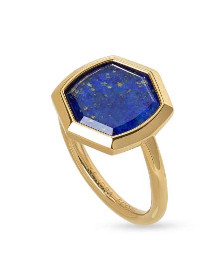 Davis 18k Gold Vermeil Cocktail Ring in Blue Lapis 