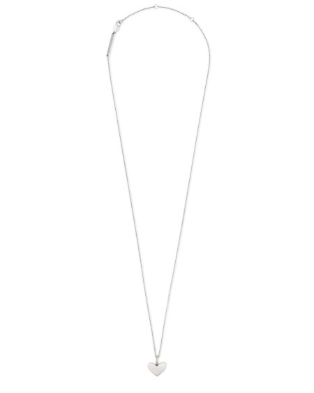 Ari Heart Charm Necklace In Sterling Silver