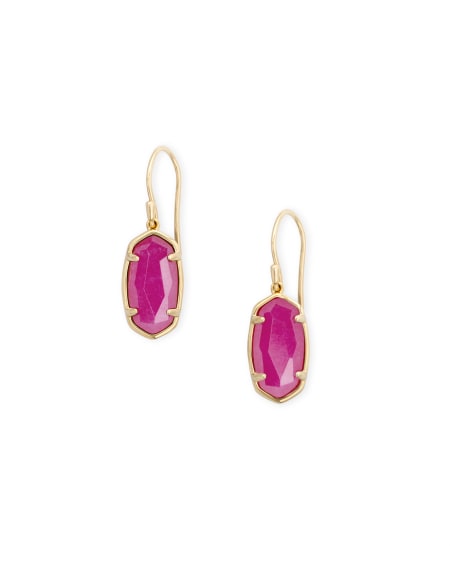 Lee 18k Gold Vermeil Drop Earrings in Pink Quartzite