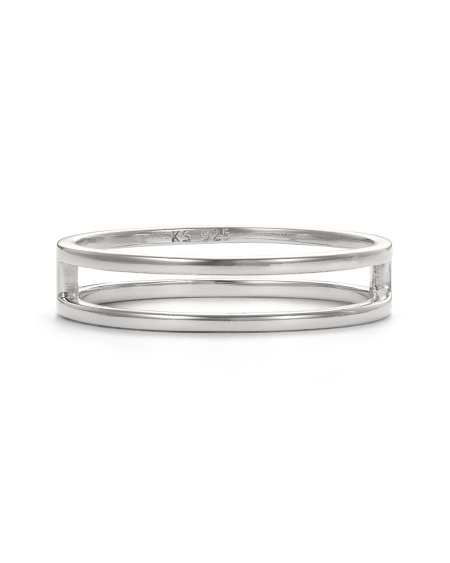Bennett Double Ring in Sterling Silver