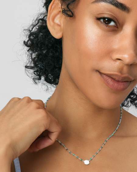 Davis Beaded Delicate Pendant Necklace