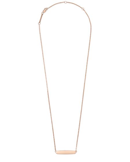 Mattie Bar Pendant Necklace in 18k Rose Gold Vermeil