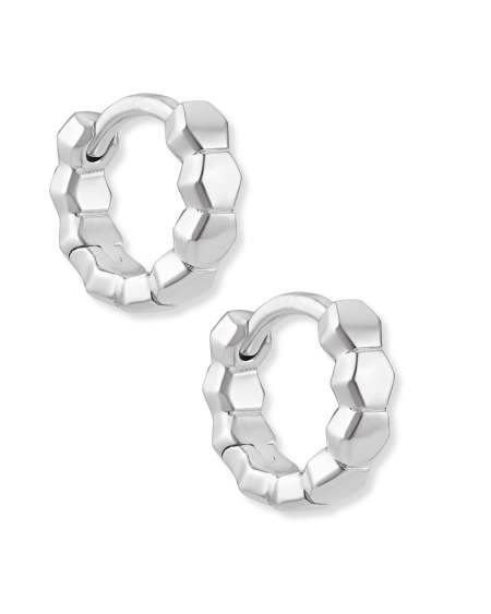 Davis Huggie Earrings in Sterling Silver