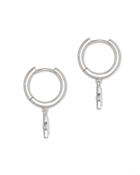Jae Star Huggie Earrings in Sterling Silver