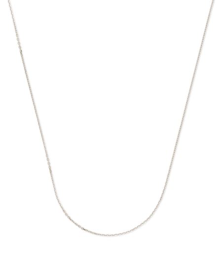 18 Inch Thin Chain Necklace in Sterling Silver
