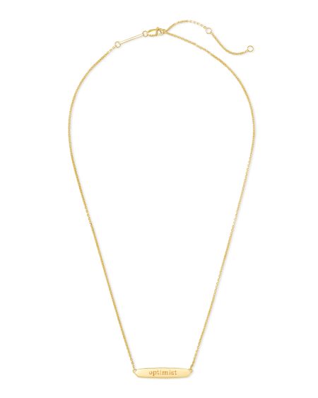 Optimist Mattie Bar Pendant Necklace in 18k Gold Vermeil