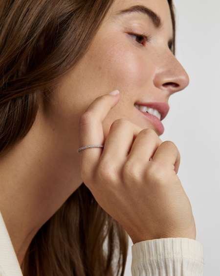 0.5 ct Remi 14k White Gold Band Ring In White Diamonds