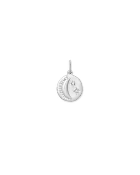 Celestial Coin Charm in Sterling Silver