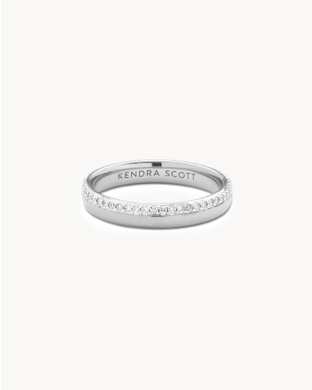 0.31 ct Whitney 14k White Gold Band Ring in White Diamond