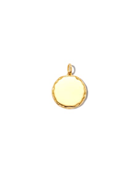 Medium Medallion 18k Yellow Gold Vermeil Charm in Ivory Mother-Of-Pearl