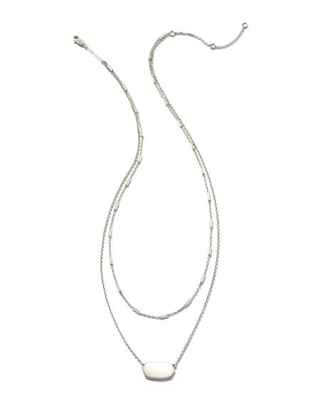 Elisa Multi Strand Necklace in Sterling Silver