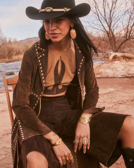 Ember Vintage Gold Statement Metal Cuff in Natural Mother-of-Pearl