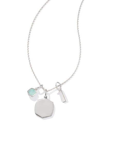 Birthstone and Number Charm Necklace Set, , large