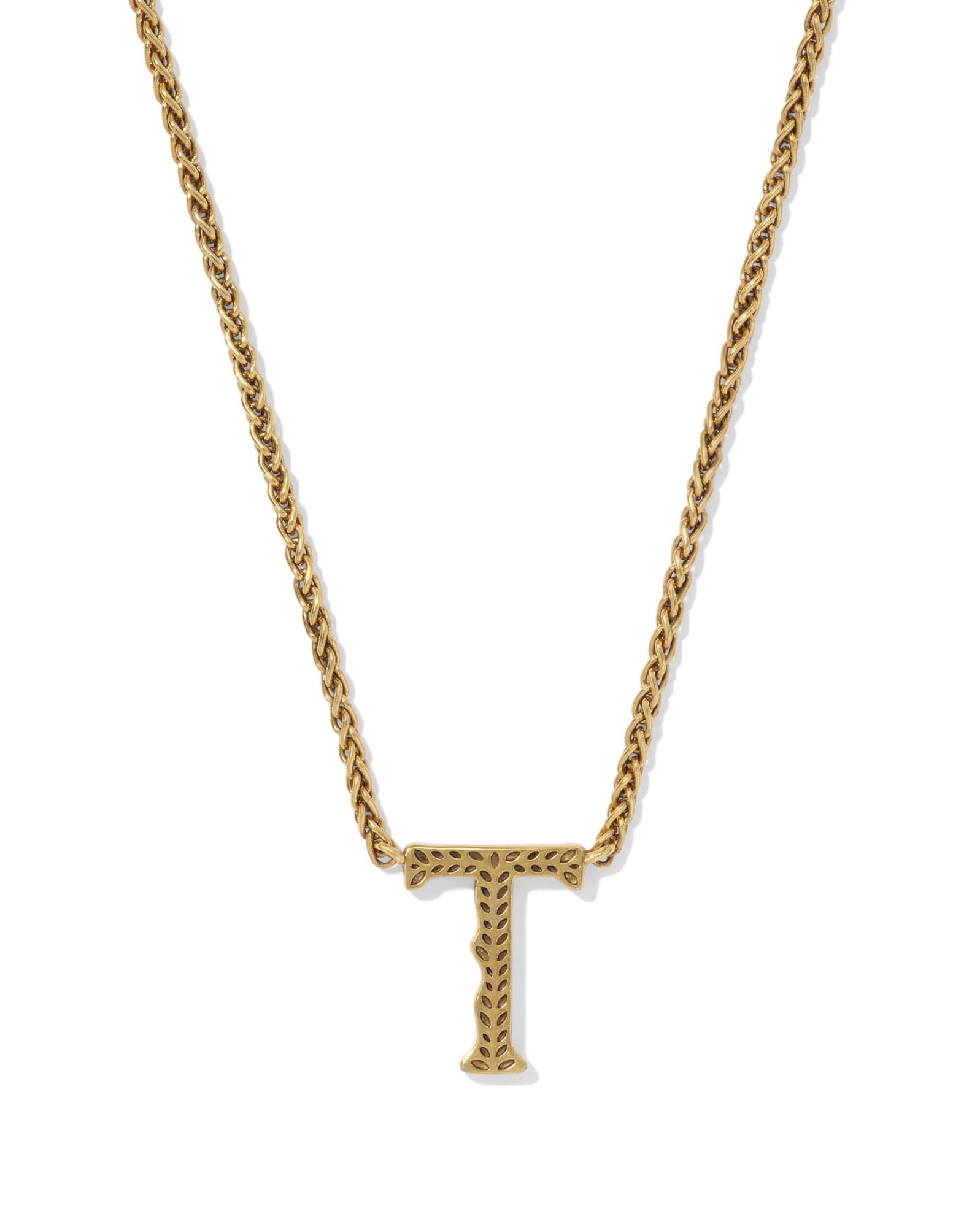 Beau Vintage Gold Letter Pendant Necklace