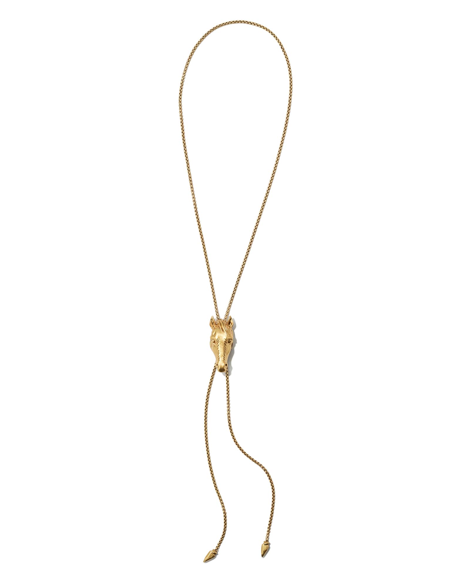 Herringbone Bolo Necklace | Gold