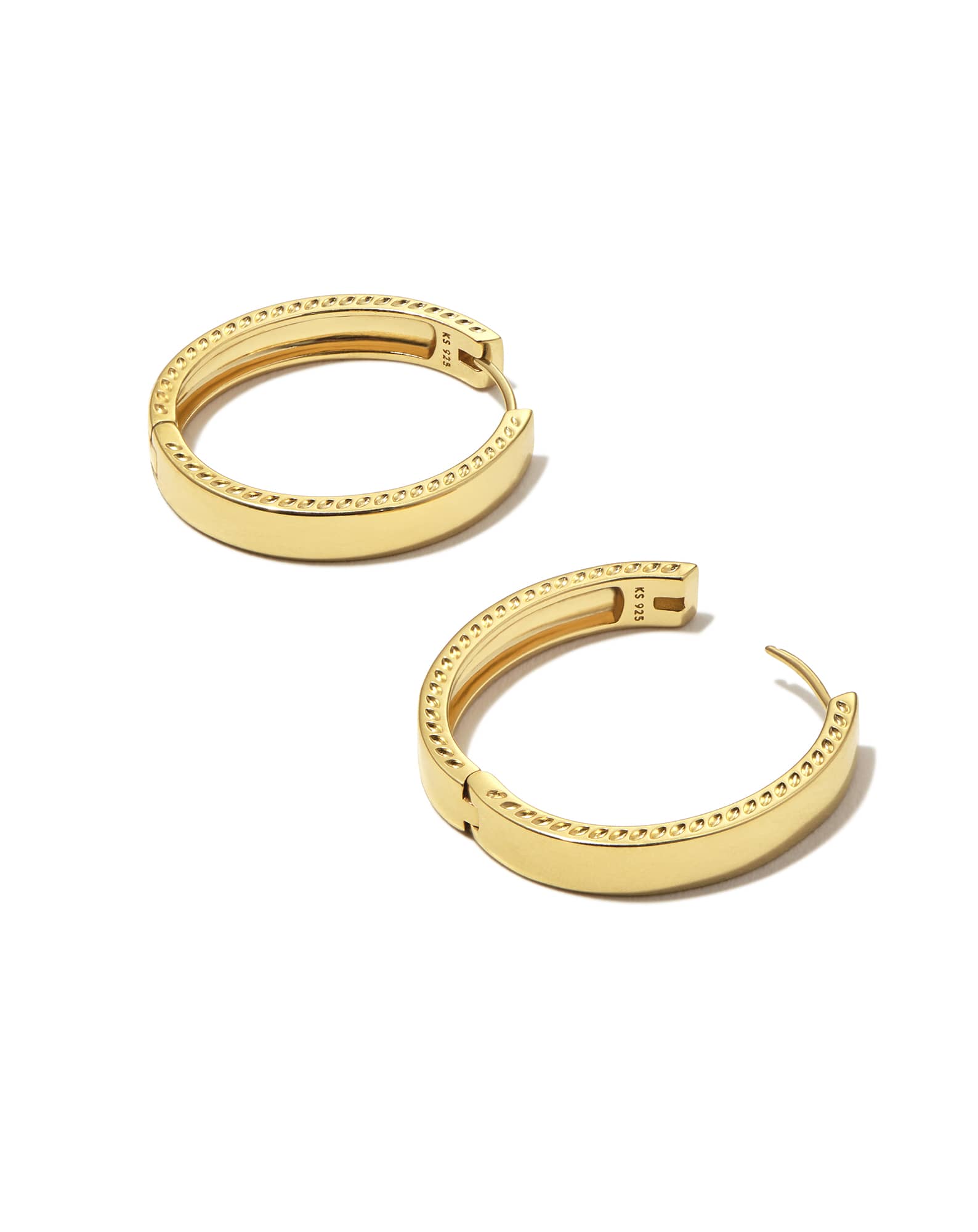 Flat Medium 25mm Hoop Earrings in 18k Gold Vermeil
