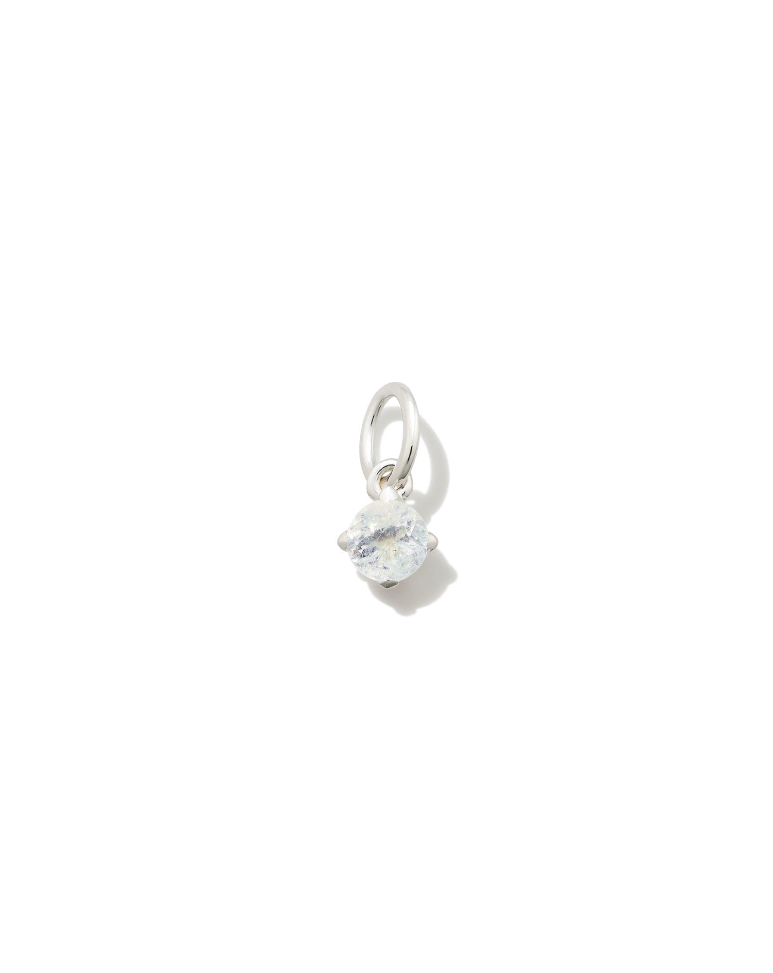 Blakely Sterling Silver Charm in Rainbow Moonstone