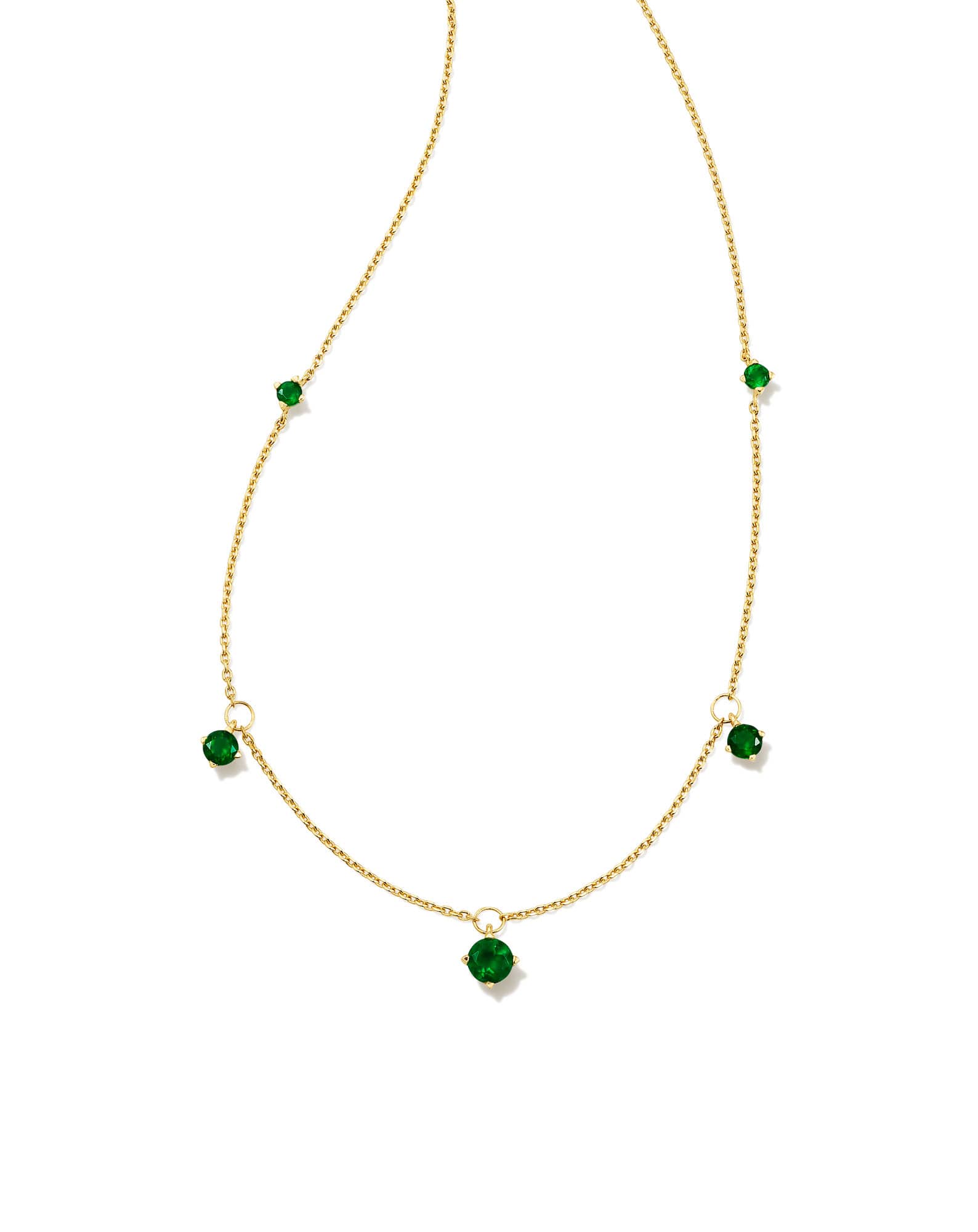 Blakely 18k Gold Vermeil Strand Necklace in Green Onyx | Kendra Scott