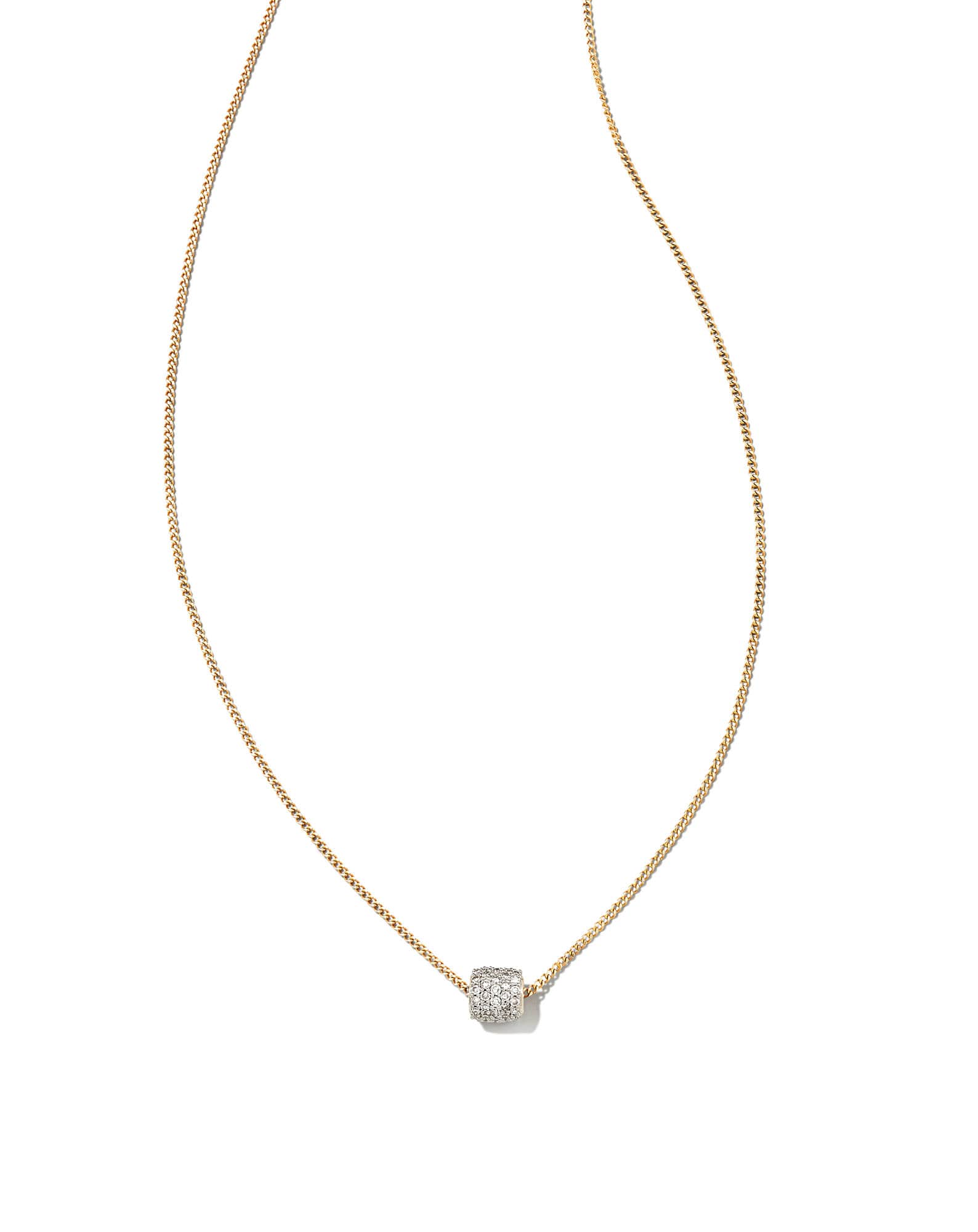 0.15 ct Stella 14k Yellow Gold Pendant Necklace in White Diamond