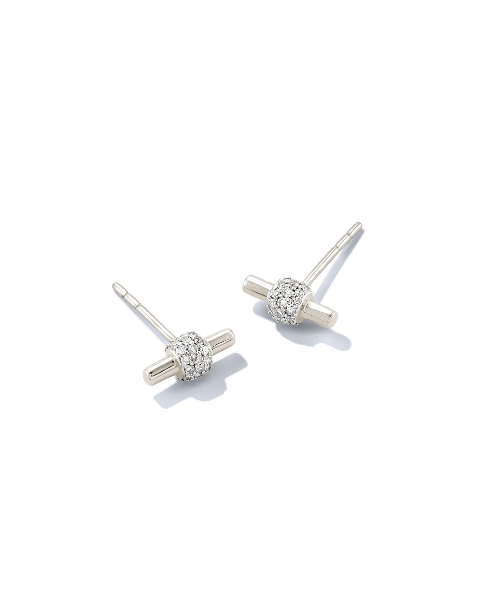 0.17 ct Stella 14k White Gold Stud Earrings in White Diamond