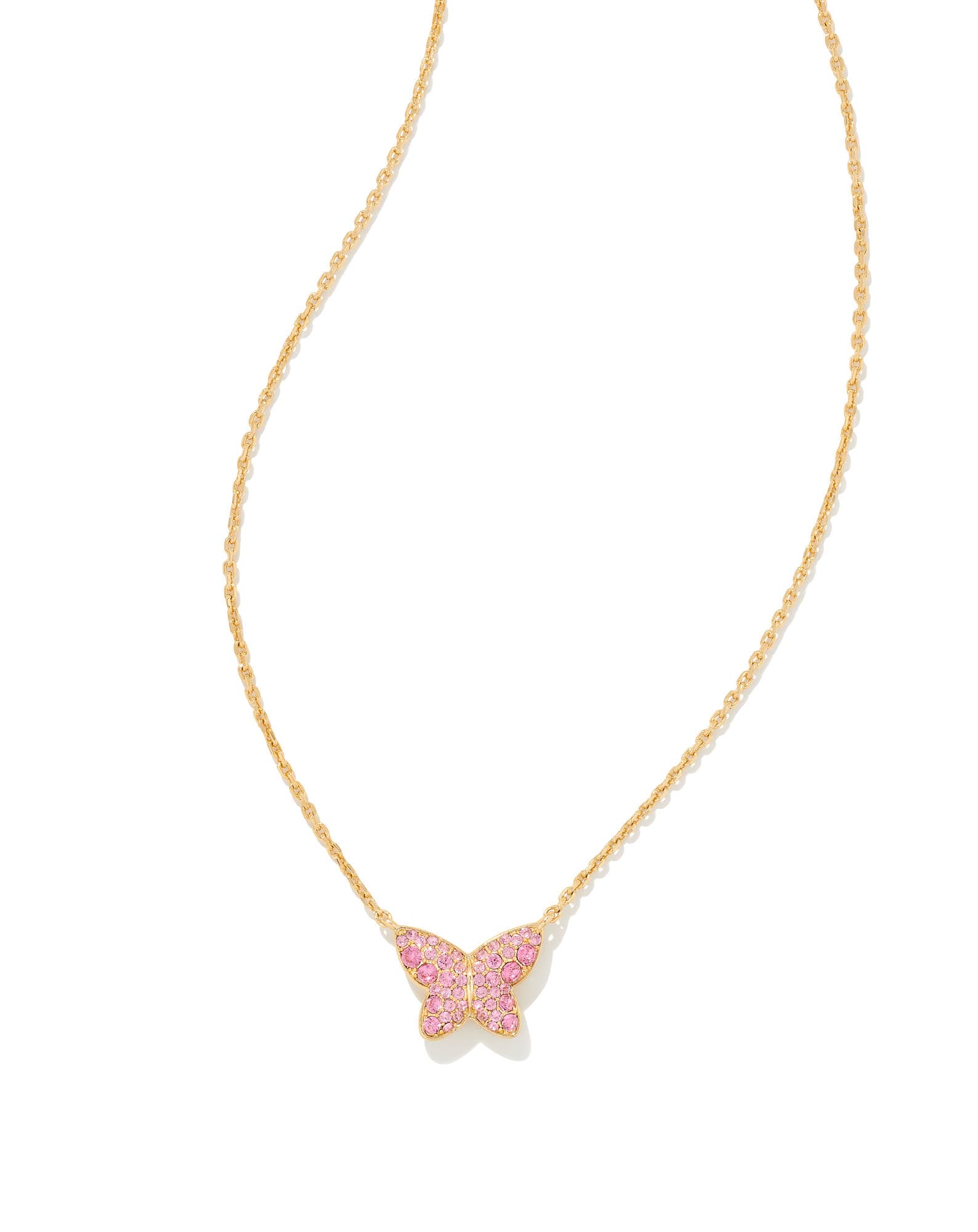 Lillia Butterfly Pendant Necklace in Crystal