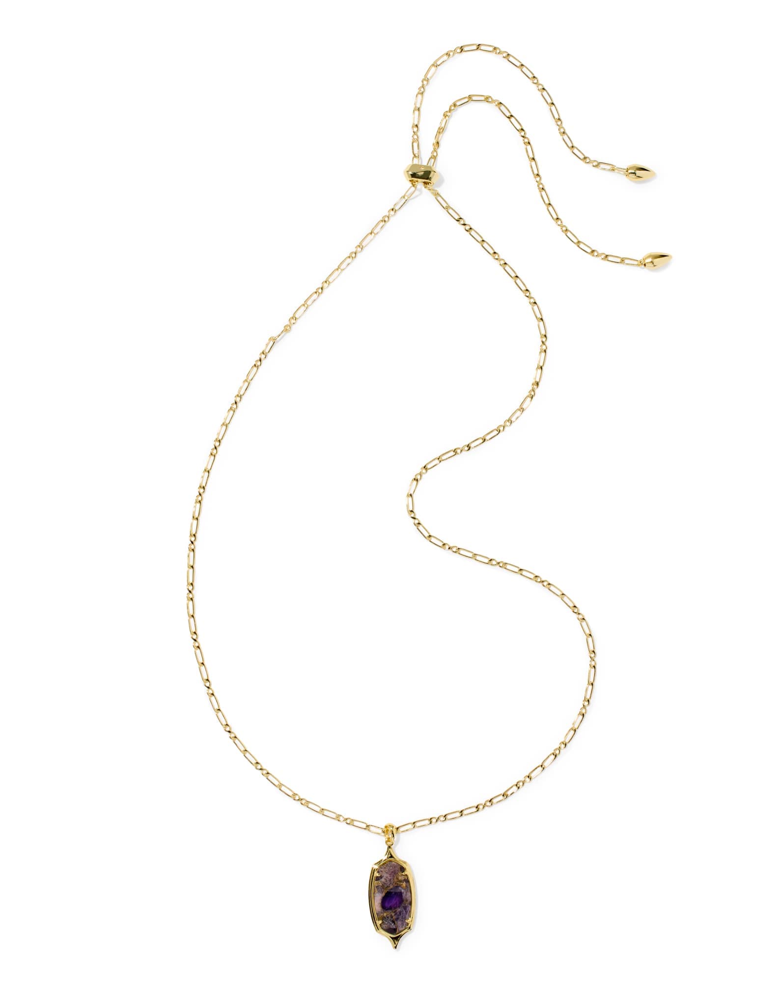 Dani Stepped Frame Long Pendant Necklace