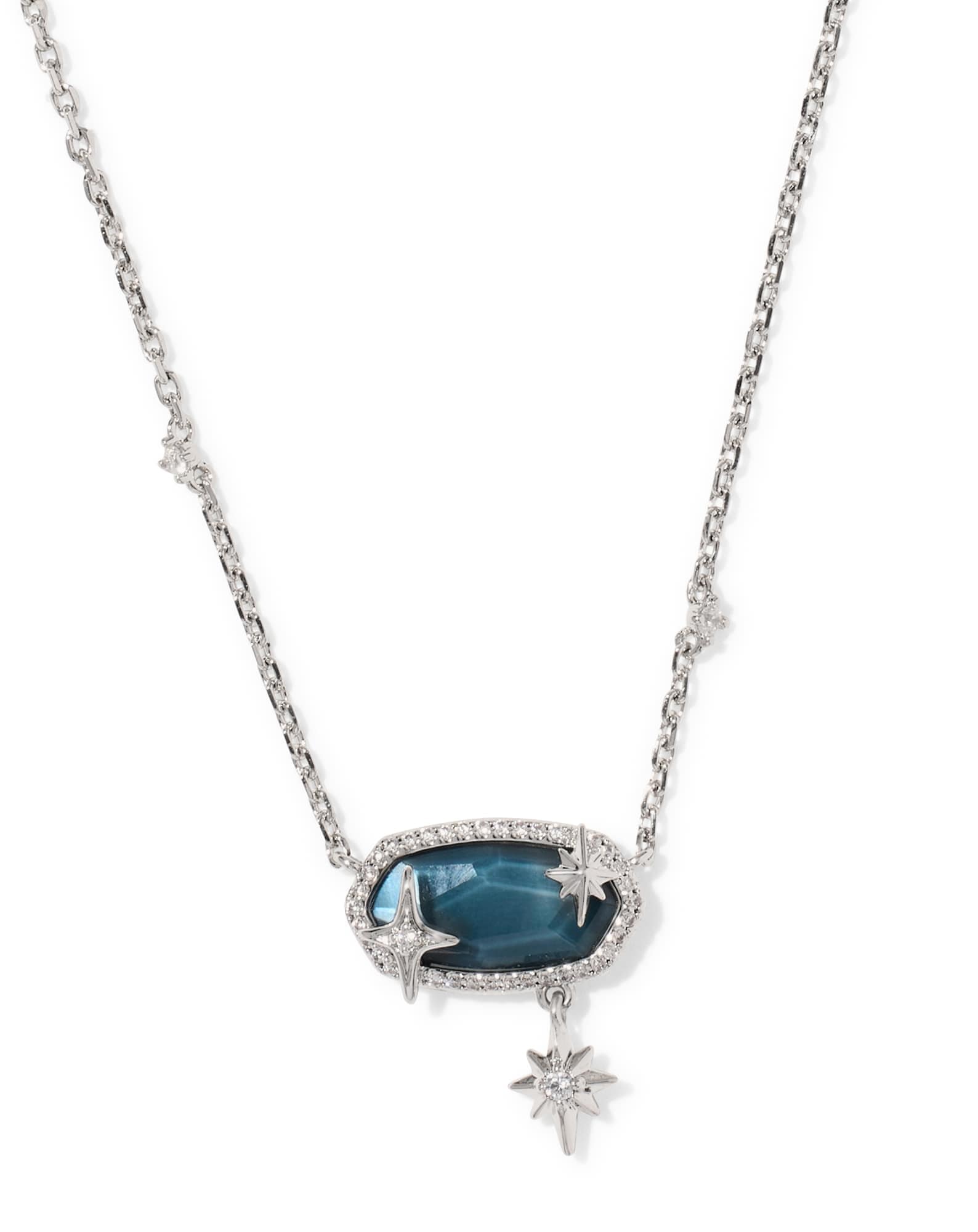 Elisa Star Silver Short Pendant Necklace