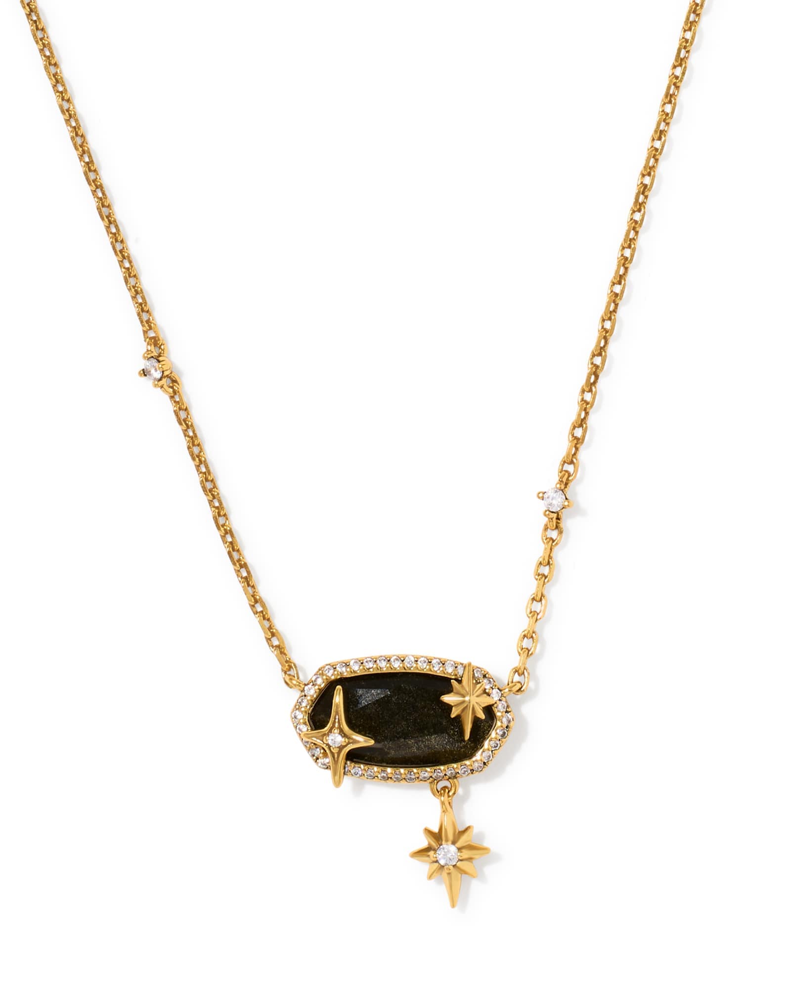 Elisa Star Vintage Gold Short Pendant Necklace