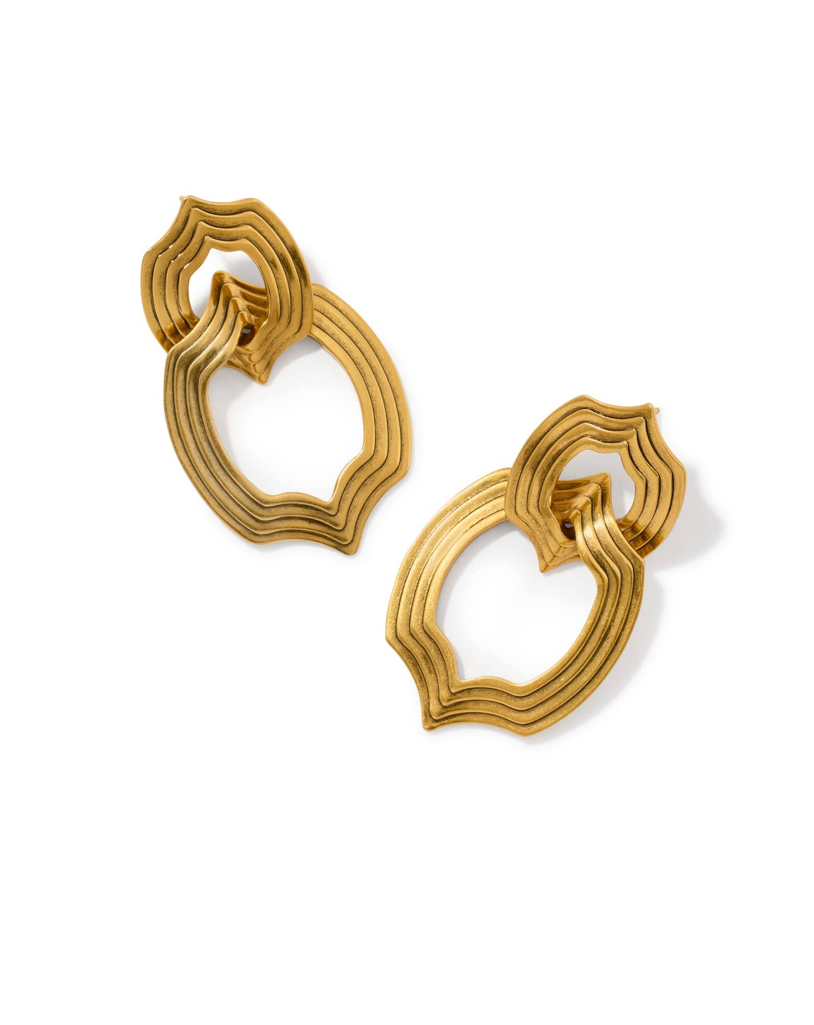 Nova Vintage Gold Statement Earrings