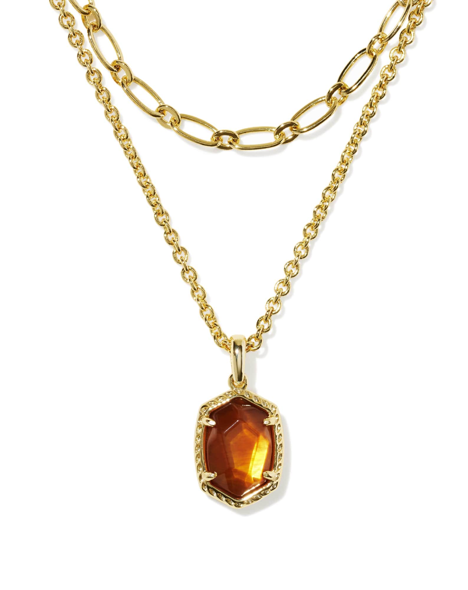 Daphne Gold Frame Multi Strand Necklace