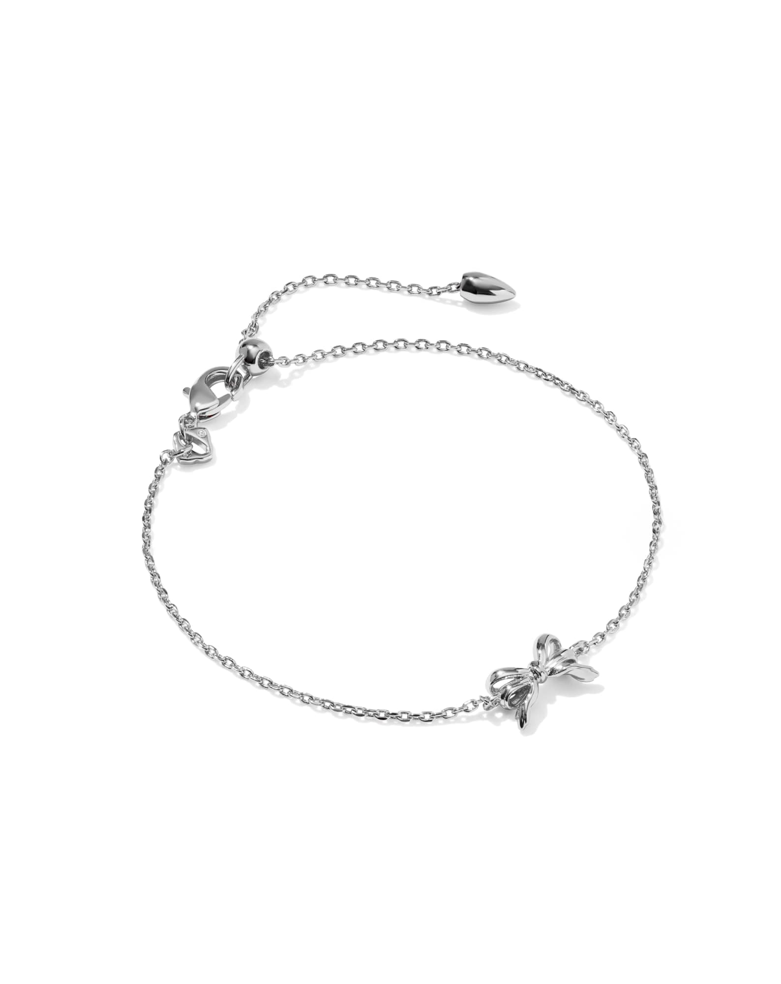Adelaide Bow Silver Delicate Chain Bracelet
