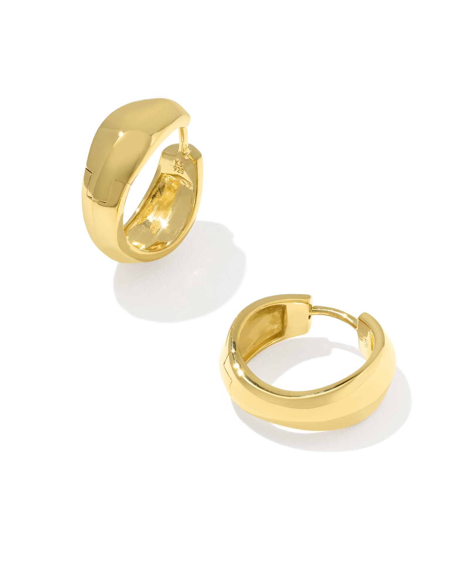 Alani 18k Gold Vermeil Metal Huggie Earrings